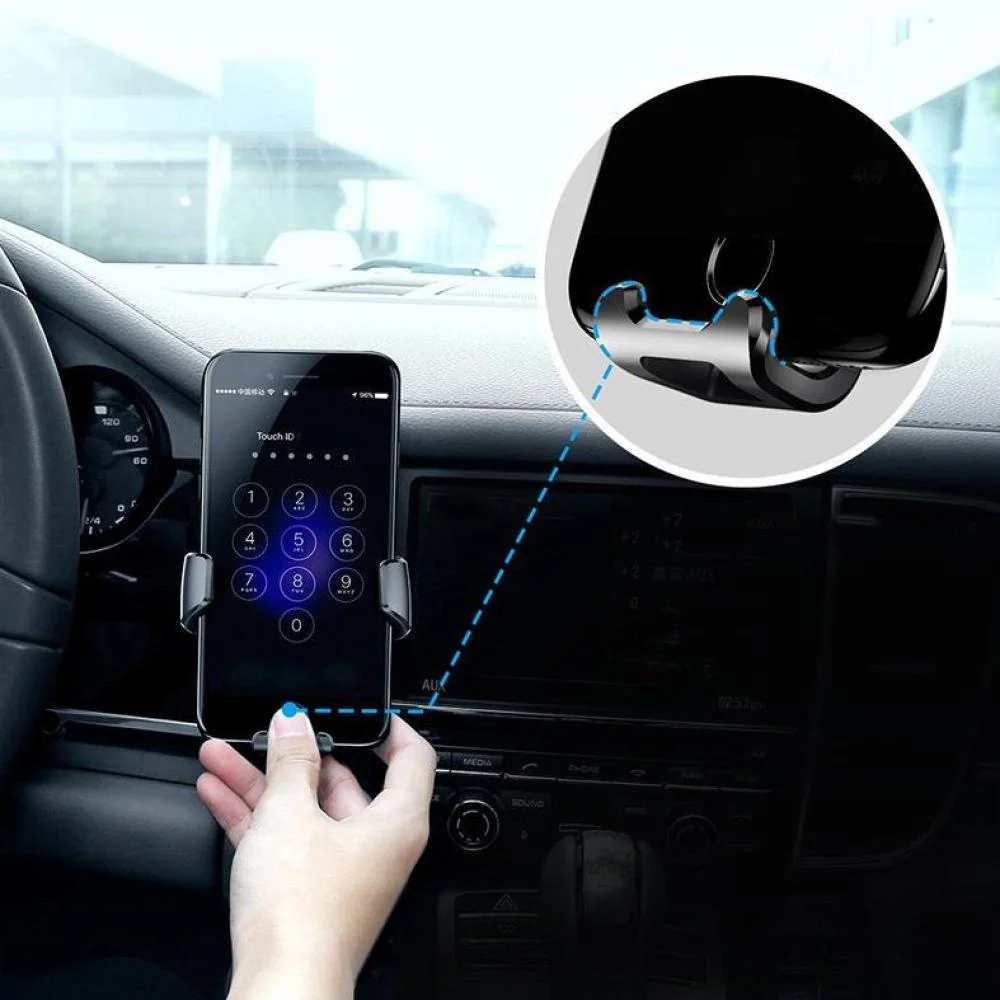 Držiak na mobil do auta - Čierna trojuholníkový dizajn,