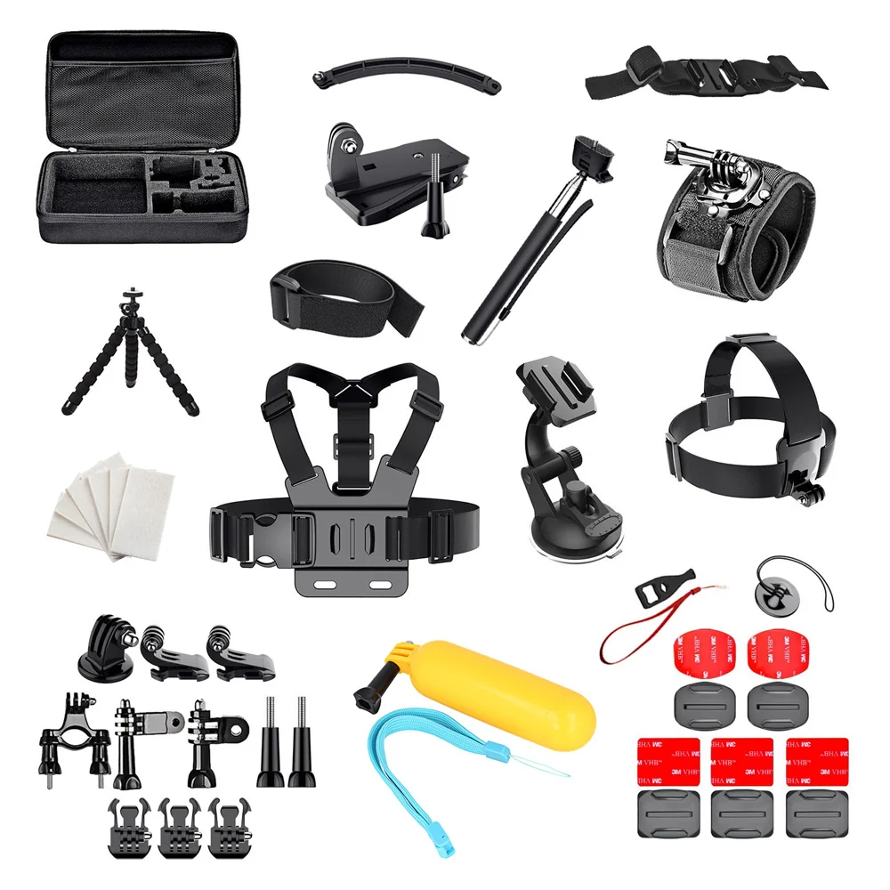 MG Set 50in1 set upevňovacieho príslušenstva pre GoPro SJCAM športové kamery Čierna H18563