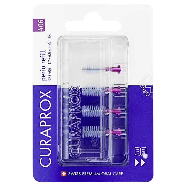 CURAPROX CPS 406 "perio", medzizubné kefky refill 1×1 set, medzizubné kefky
