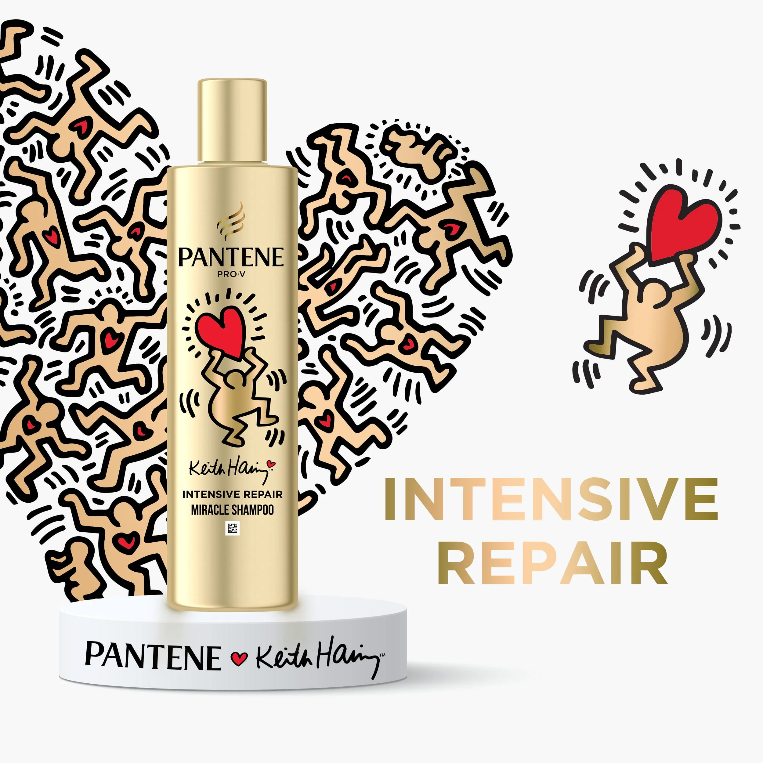 Xmass set Pantene Arist Edition Keith Haring Intensive Repair vlasový olej 100ml, maska na vlasy 300ml, šampón 250ml a kondicionér 220ml 1 set