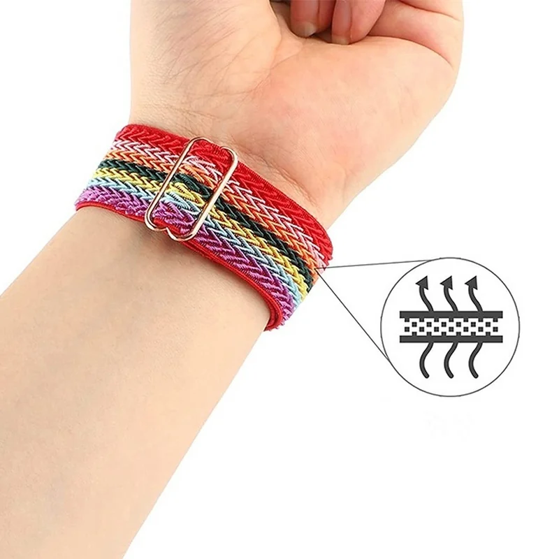 BStrap Pattern remienok na Xiaomi Amazfit GTR Mini red rainbow