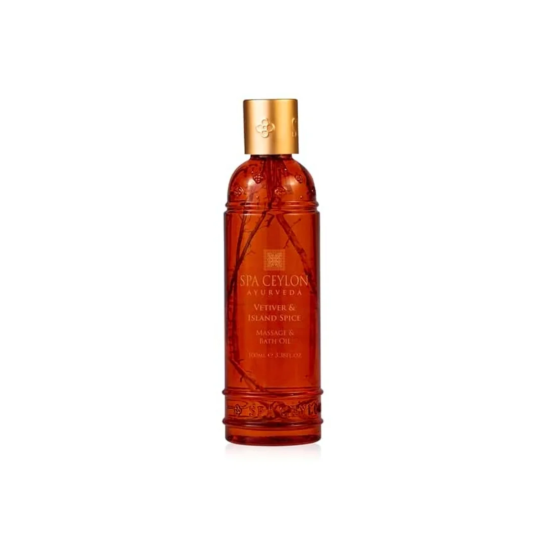 Masážny a kúpeľový olej Vetiver & Island Spice 100 ml, vetiver