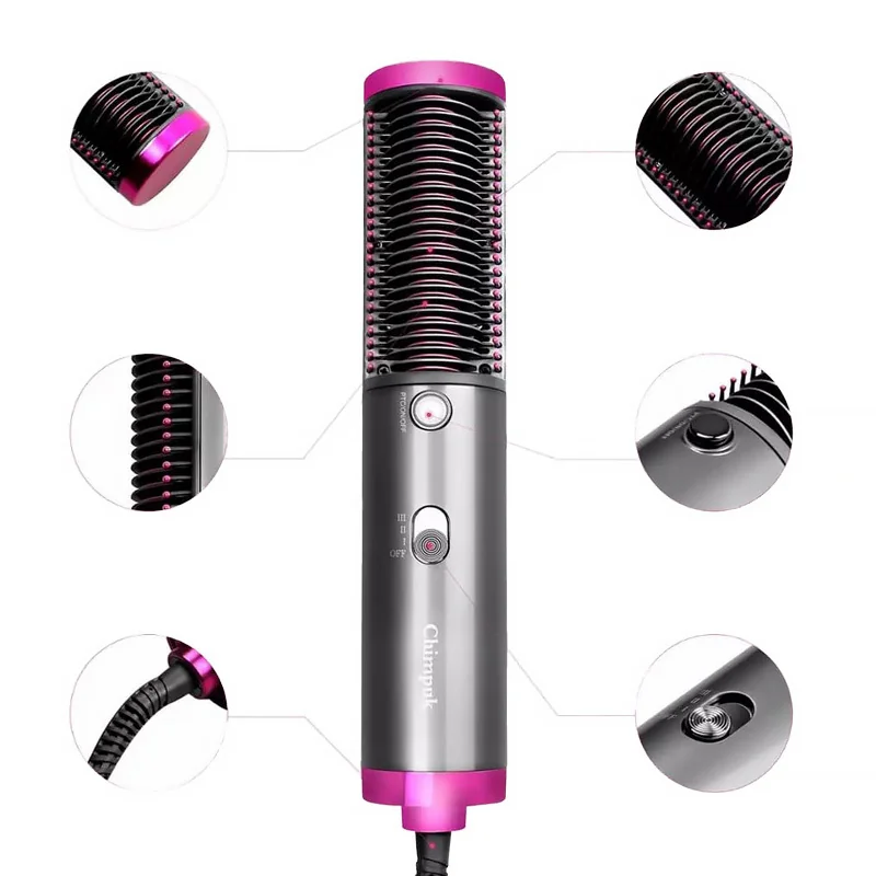 Žehlička na vlasy kefa kulmofén HOT AIR BRUSH zelená
