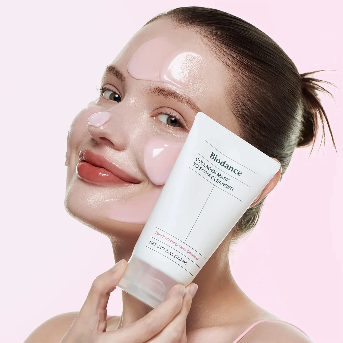 Biodance Collagen Mask To Foam Cleanser Dvojitý čistič pleti maska na penu s kolagénom a niacínamidom 150 ml