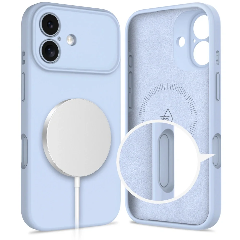 Tech-Protect Silicone MagSafe kryt na iPhone 17, svetlomodrý