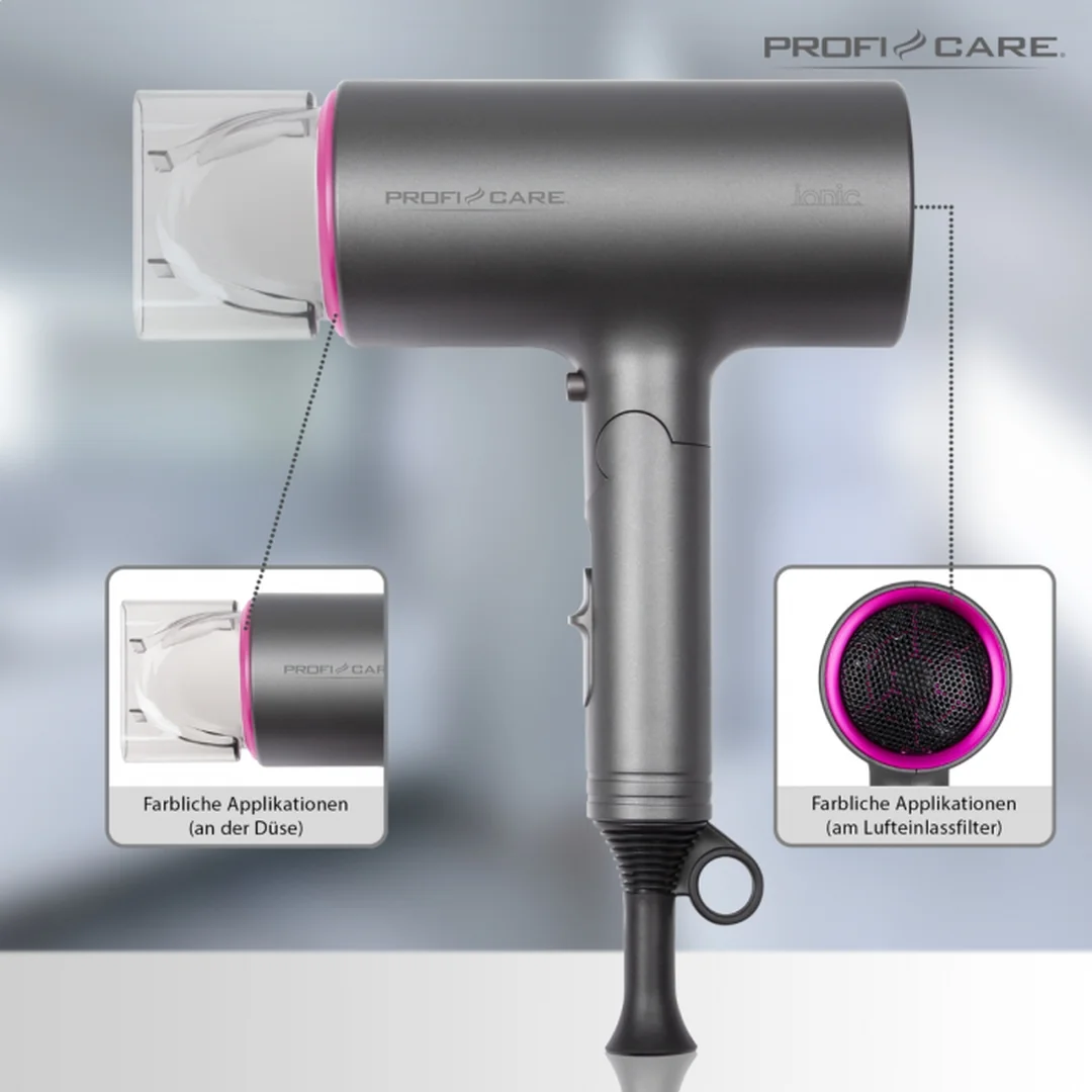 ProfiCare HT 3073 PK cestovný fén 1600 W s ionizáciou