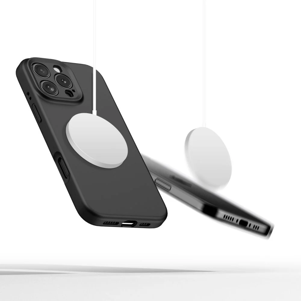 Tech-Protect Liquid Silicone MagSafe kryt na iPhone 16 Pro Max, čierny