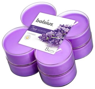 Bolsius Aromatic 2.0 Čajové Maxi 8ks Lavender, vonná sviečka 1×8 ks, vonná sviečka