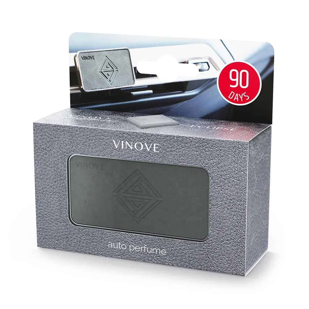VINOVE - Classic Leather Line - Eclipse - Silverstone 1×1 ks, osviežovač vzduchu do auta