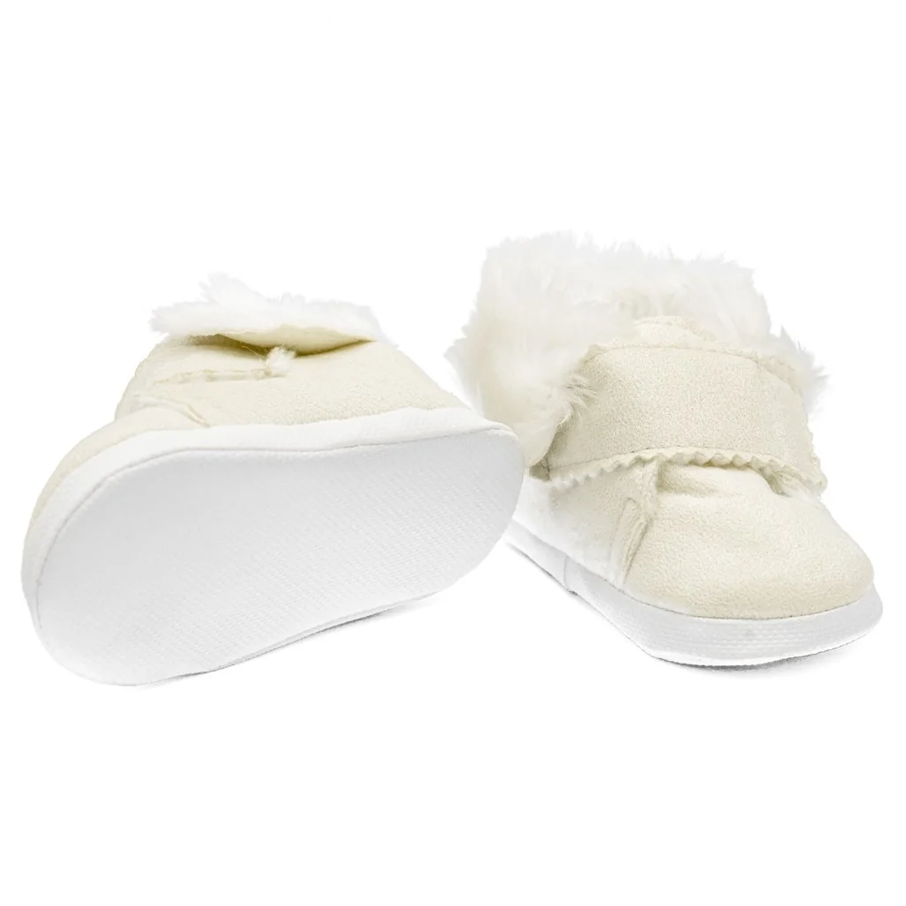 Dojčenské zimné semiškové capačky New Baby 6-12 m béžové 6-12