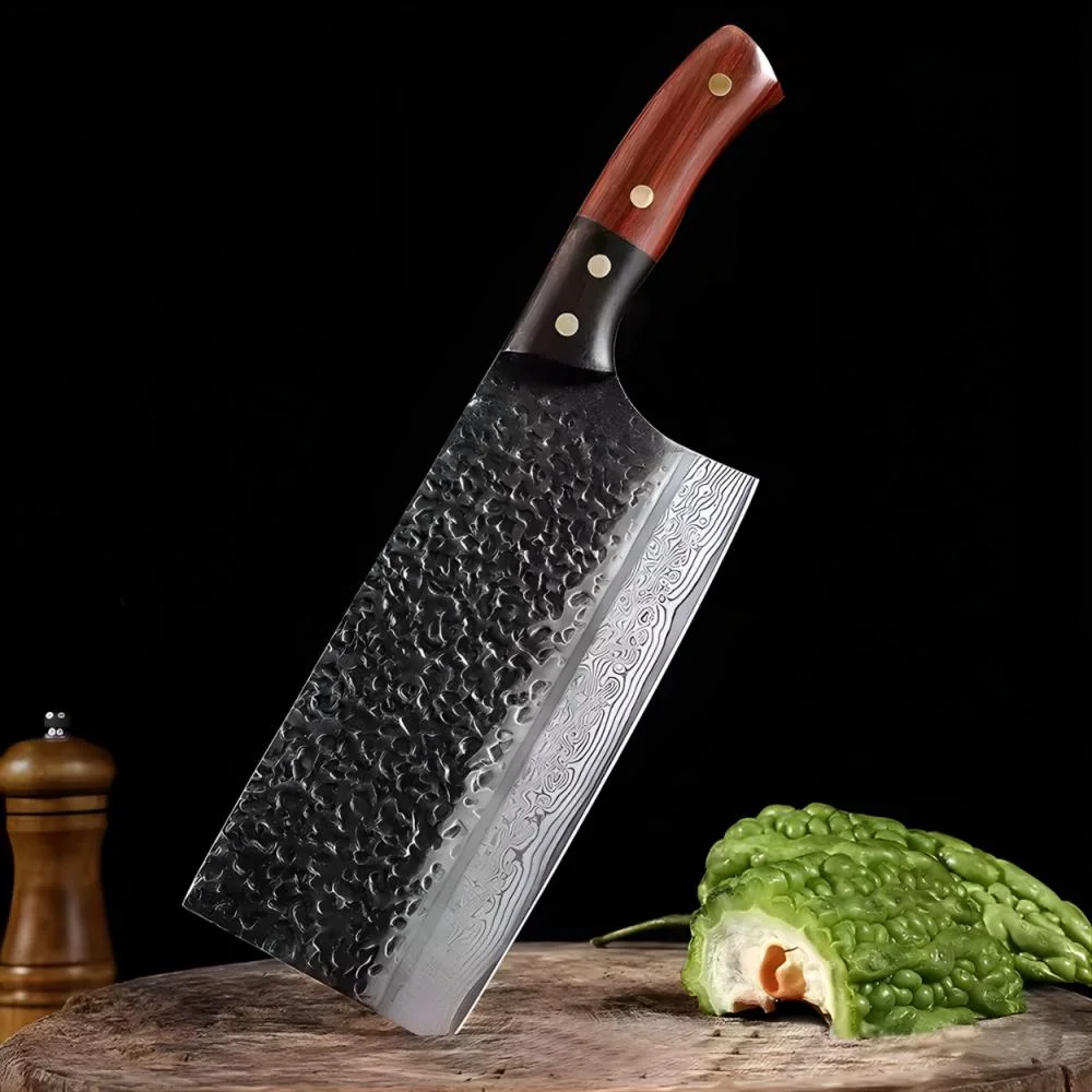 Masívny kuchynský sekáčik typu cleaver Cleaver/Hnedá