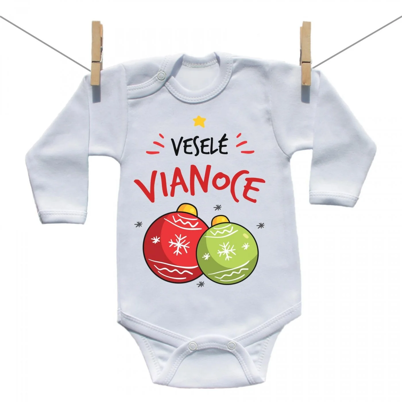 Boodyy Body s dlhým rukávom Veselé Vianoce Veľkosť: 56