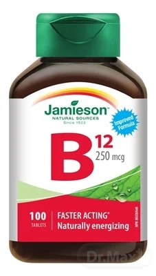 JAMIESON VITAMÍN B12 METYLKOBALAMÍN 250 µg 1×100 tbl, vitamín B12