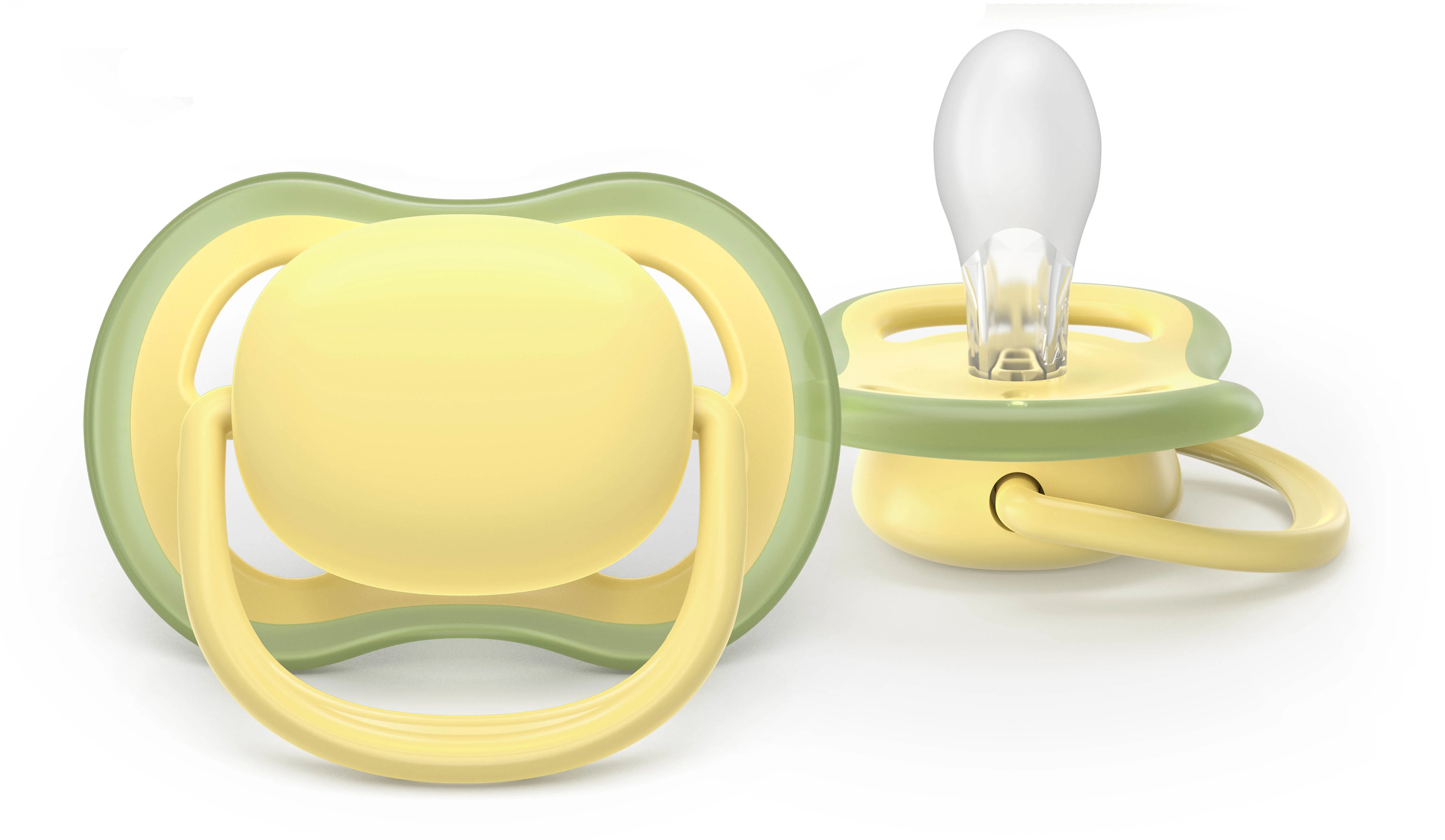 Philips AVENT - Cumlík Ultra air SCF349/50, 18 m+, neutral, zelená/žltá 2 ks