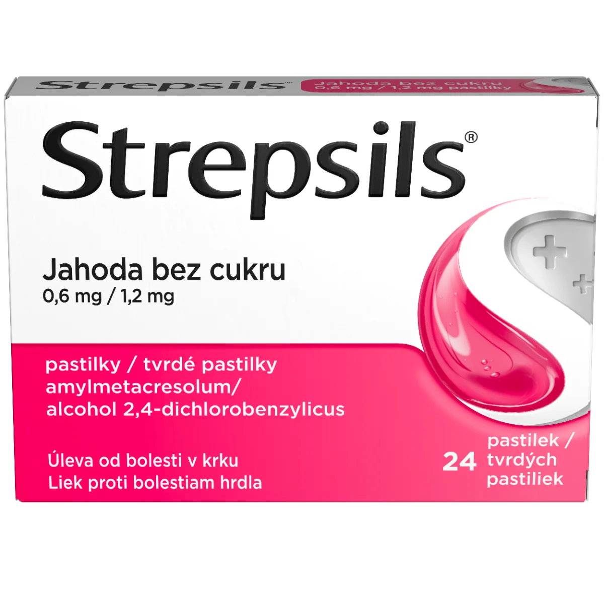 Strepsils Jahoda bez cukru 1×24 ks, liek
