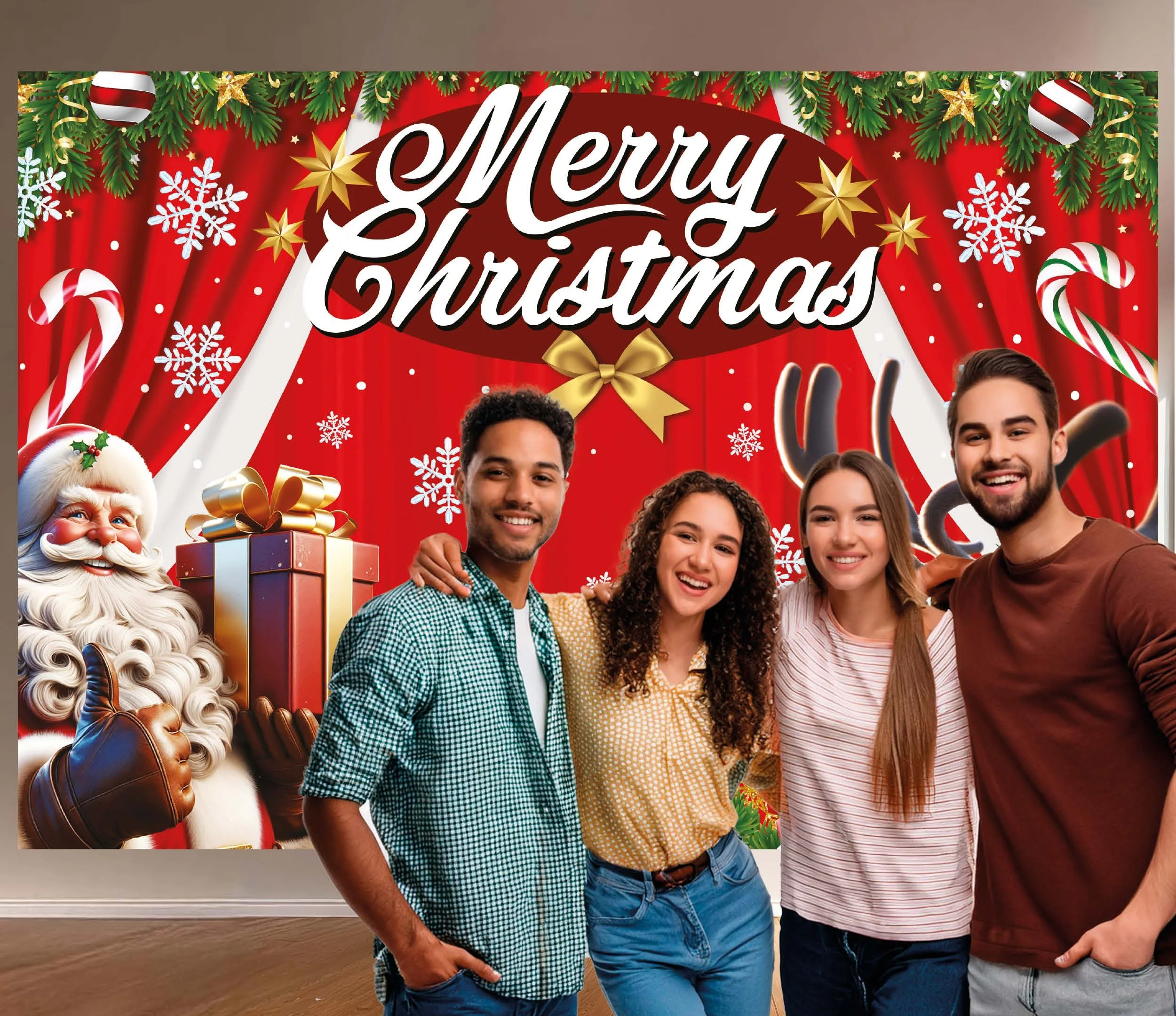 Foto pozadie Merry Christmas 220x150cm