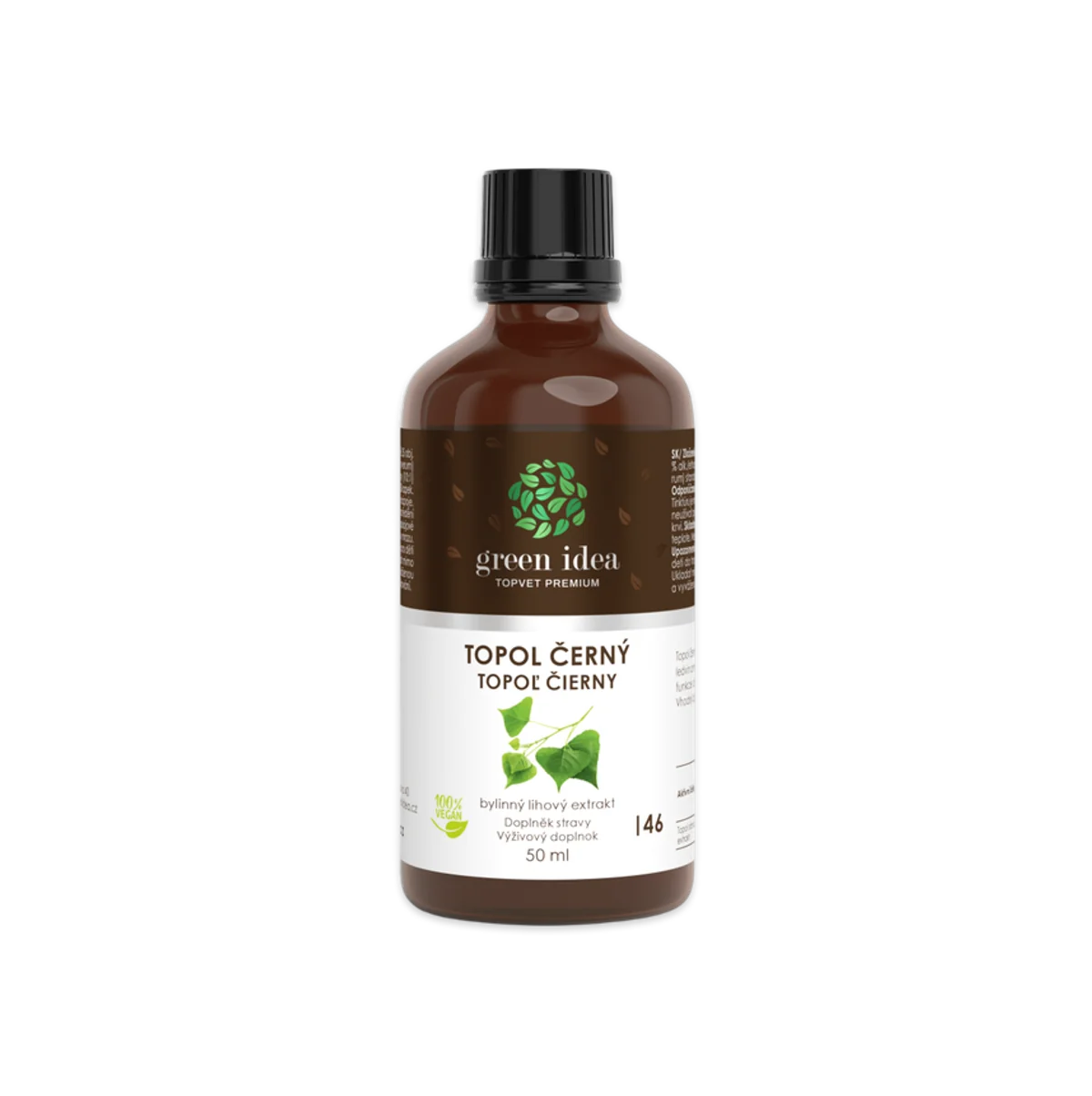 Topoľ čierny tinktúra – kvapky 50 ml – Green idea