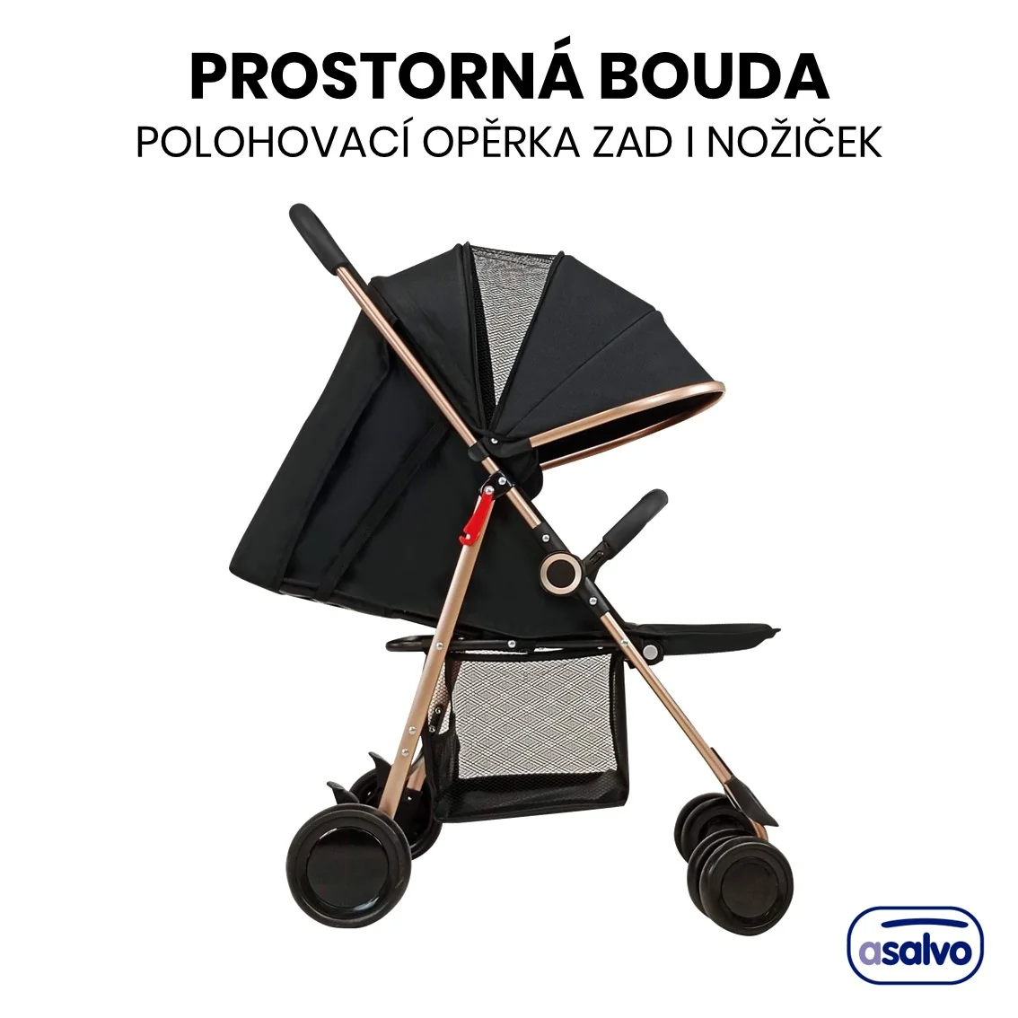 Asalvo Nova športový kočík 0–15 kg Golden