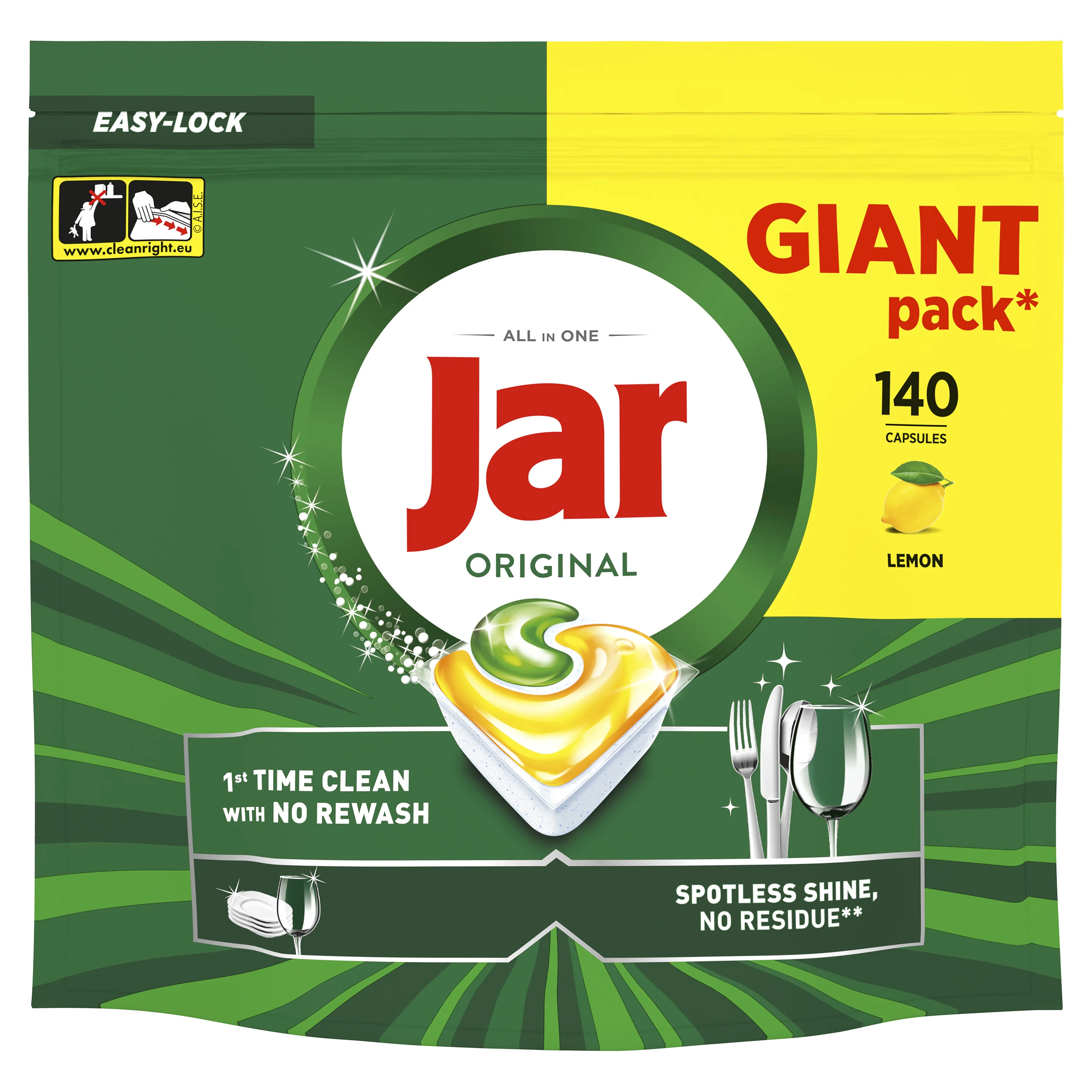 Jar Original Lemon tablety do umývačky riadu 140 ks