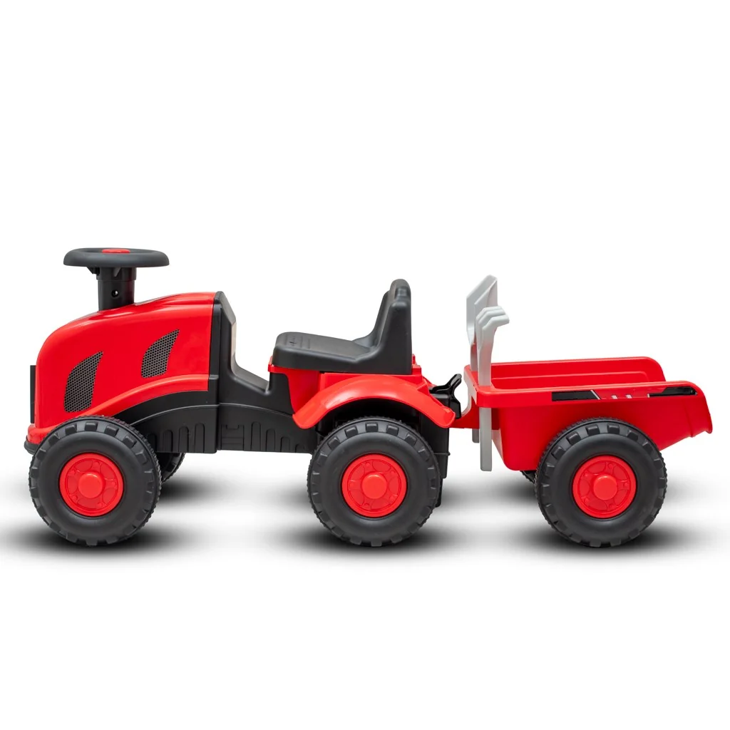 Detské odrážadlo traktor s vlečkou a náradim Baby Mix Benny