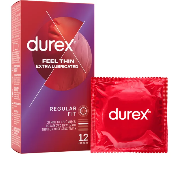 DUREX Feel Thin Extra Lubricated 1×12 ks, kondómy