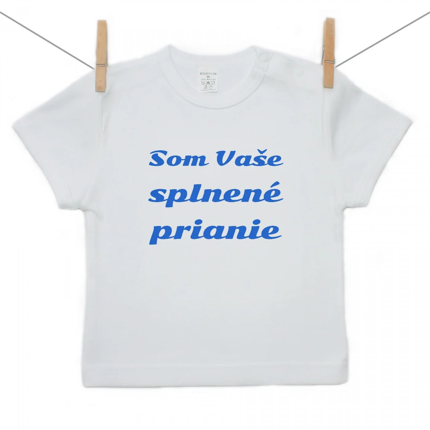 Boodyy Tričko s krátkym rukávom Splnené prianie Modrá Veľkosť: 128