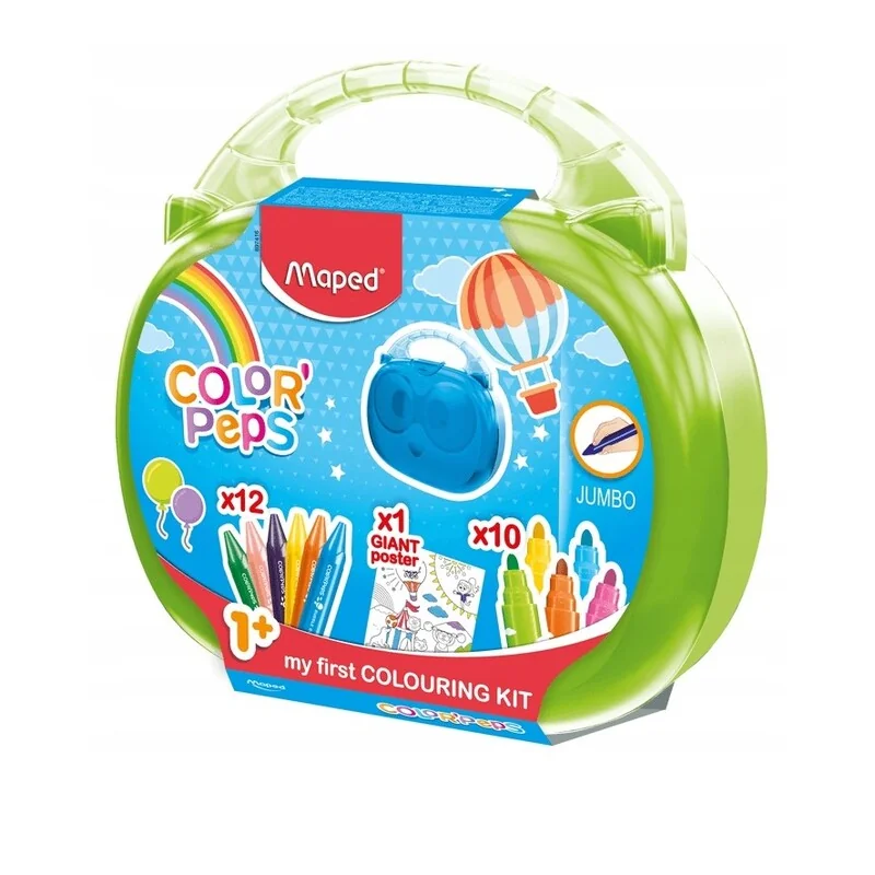Výtvarná súprava pre malé deti kufrík s pastelkami Colorpeps Jumbo Maped