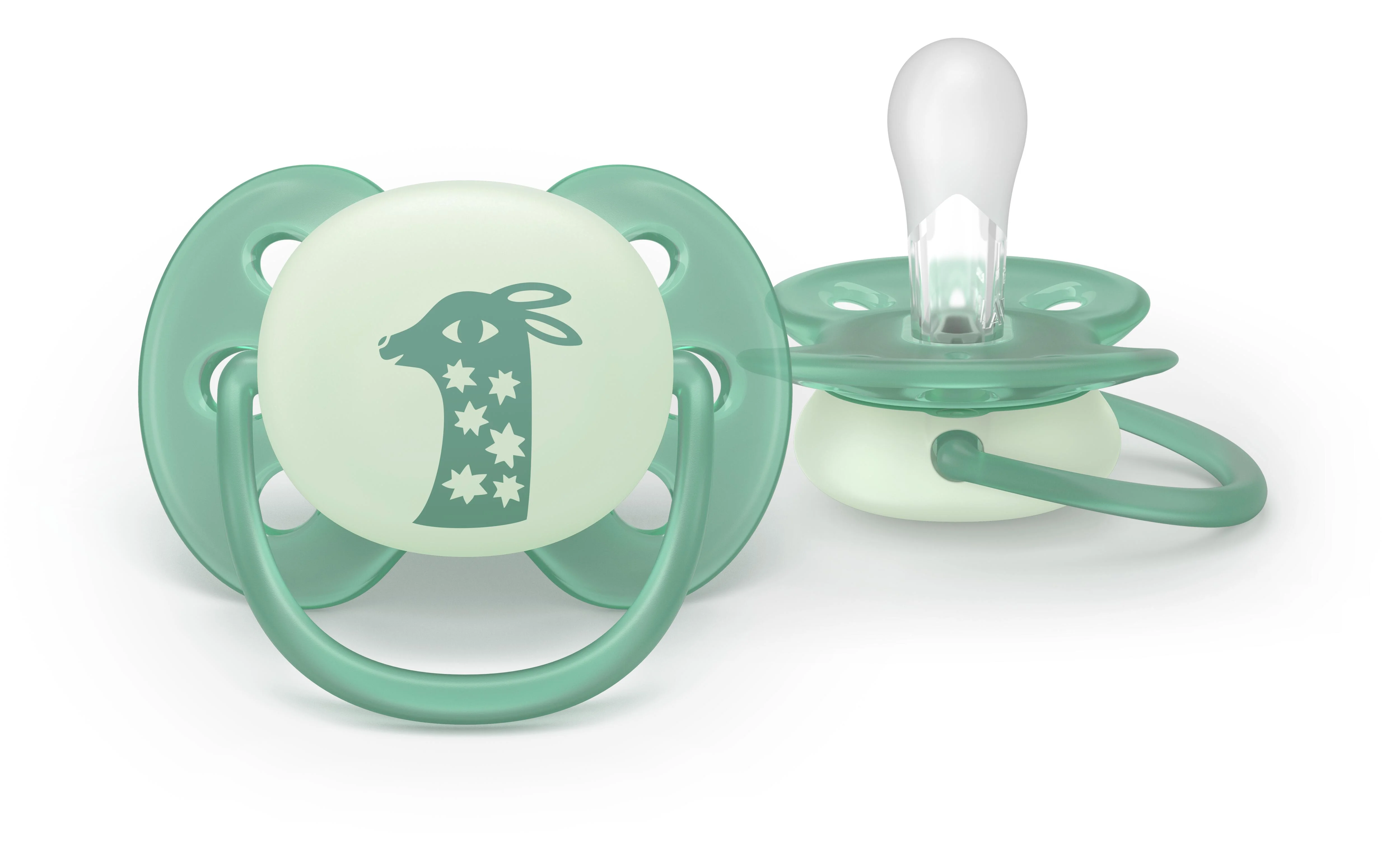 Philips AVENT - SCF094/04 ultrasoft soother nightime, 6-18m, deco neutral 2 ks