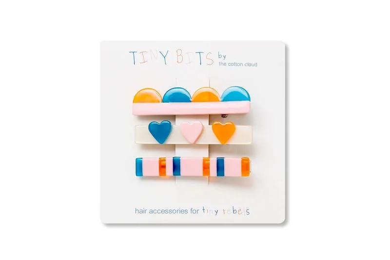 THE COTTON CLOUD Set 3 sponiek do vlasov Retro 1×3 ks, sponky do vlasov
