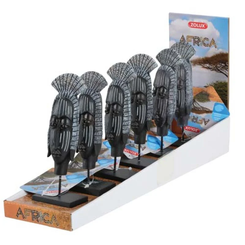 ZOLUX Dekorácia do akvárií africká maska žena M 57x37x180mm