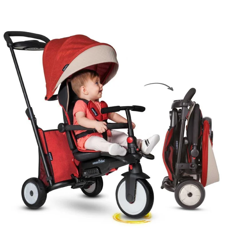 Smart Trike Folding Trike STR5 skladacia trojkolka 7v1 červená-melanž, 9 – 36 mesiacov