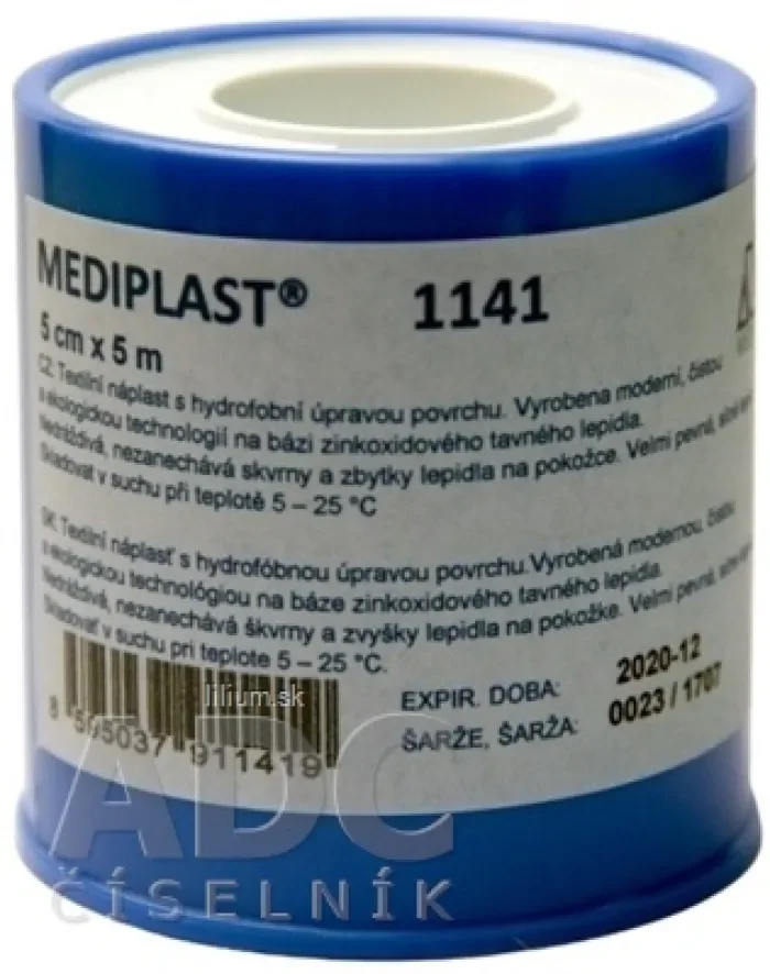 MEDIPLAST Textilná náplasť 1141 1141 5CMX5M cievka 1 ks