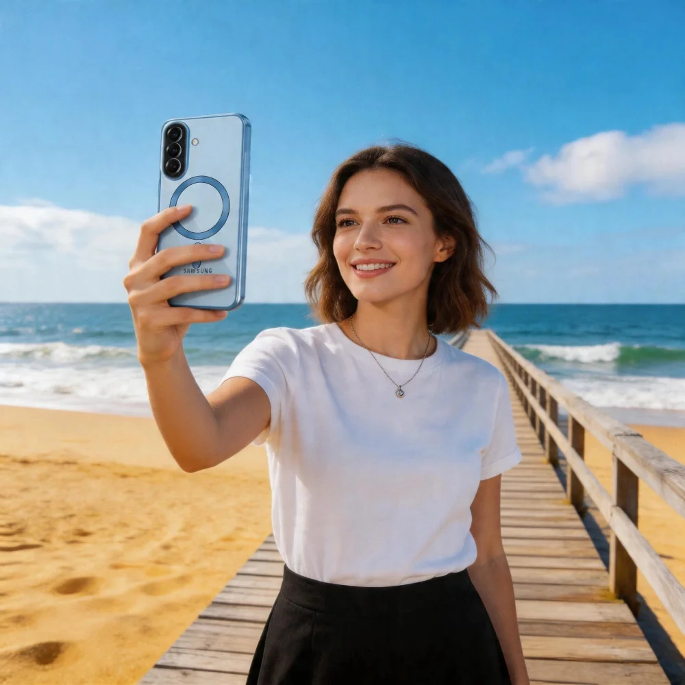 Tech-Protect MagFlex MagSafe kryt na Samsung Galaxy A57 5G, svetlomodrý ý