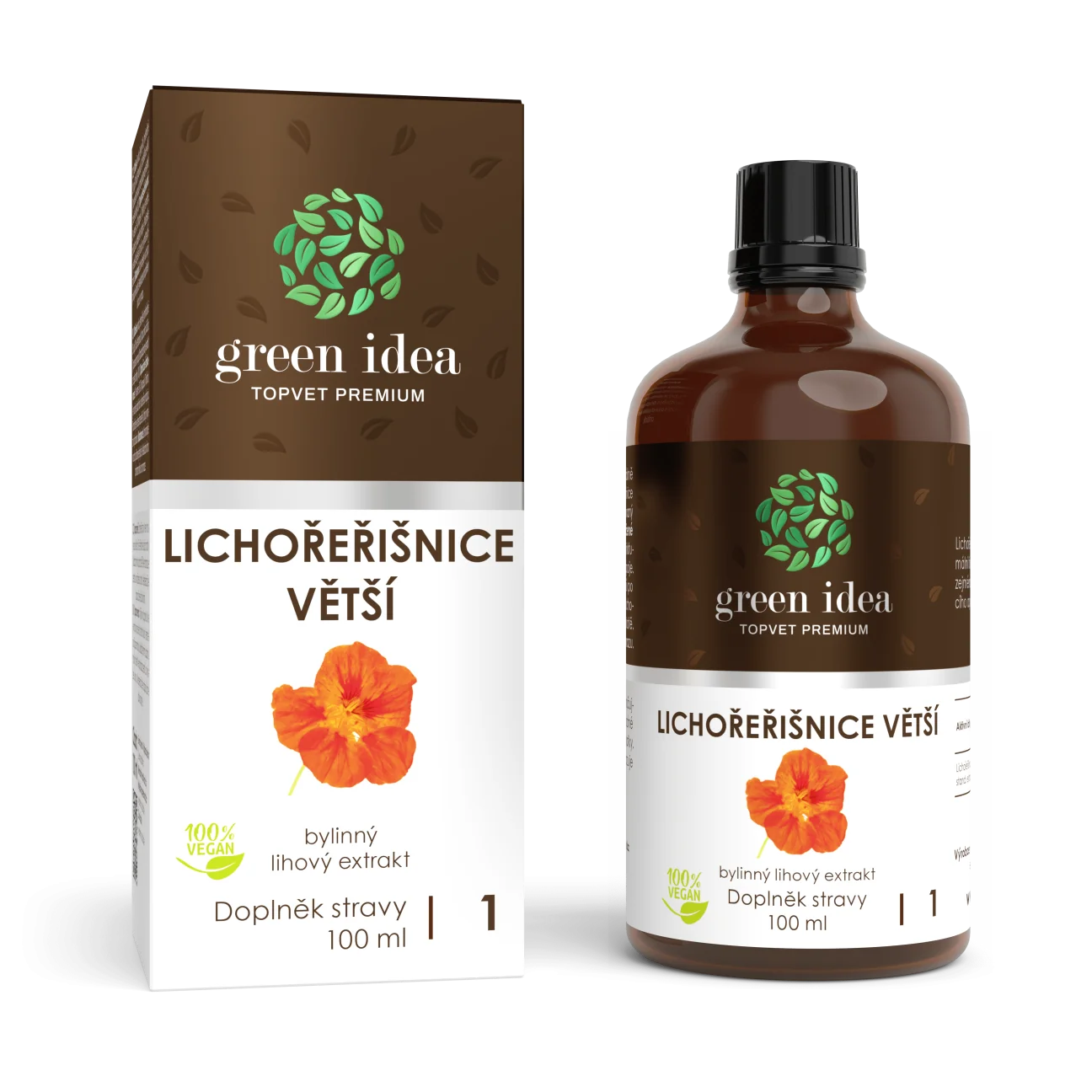 Tinktúra z kapucínky - kvapky 100 ml - Green idea