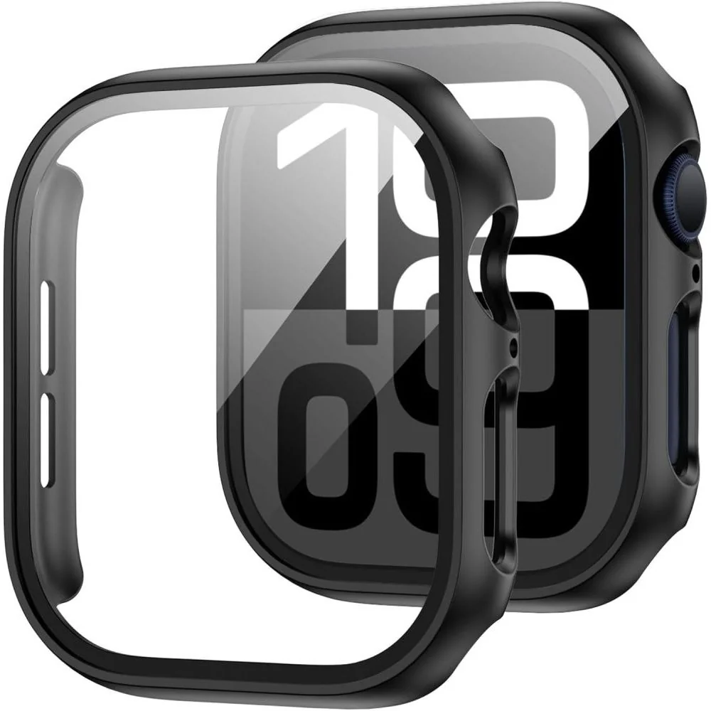 Tech-Protect Defense 360 puzdro so sklom na Apple Watch 10 46mm, čierne e