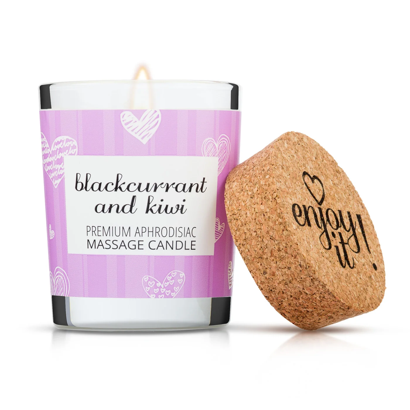 Masážna sviečka na telo Magnetifico Enjoy it! Blackcurrant and Kiwi