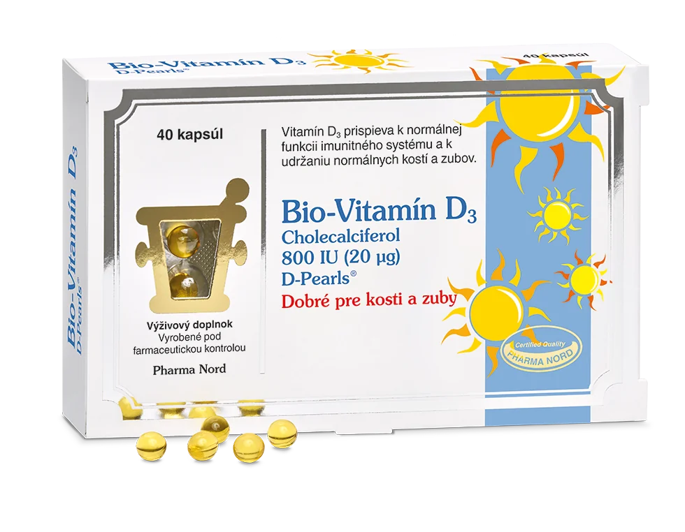 PHARMA NORD BIO-VITAMIN D3 1×40 cps, výživový doplnok