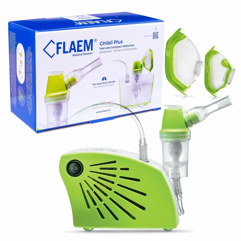 Flaem Ghibli Plus pneumatický piestový inhalátor nebulizér RF6 Basic2