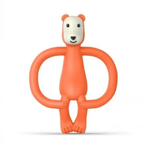 MATCHSTICK MONKEY Hryzátko a zubná kefka - medveď Bramble Bear Teether 1×1 ks, hryzátko pre deti
