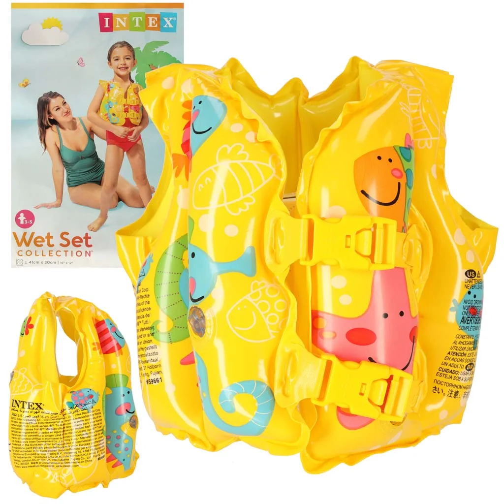 INTEX 59661 Nafukovacia plavecká vesta kapok pre deti 3-5 rokov 18-23 kg
