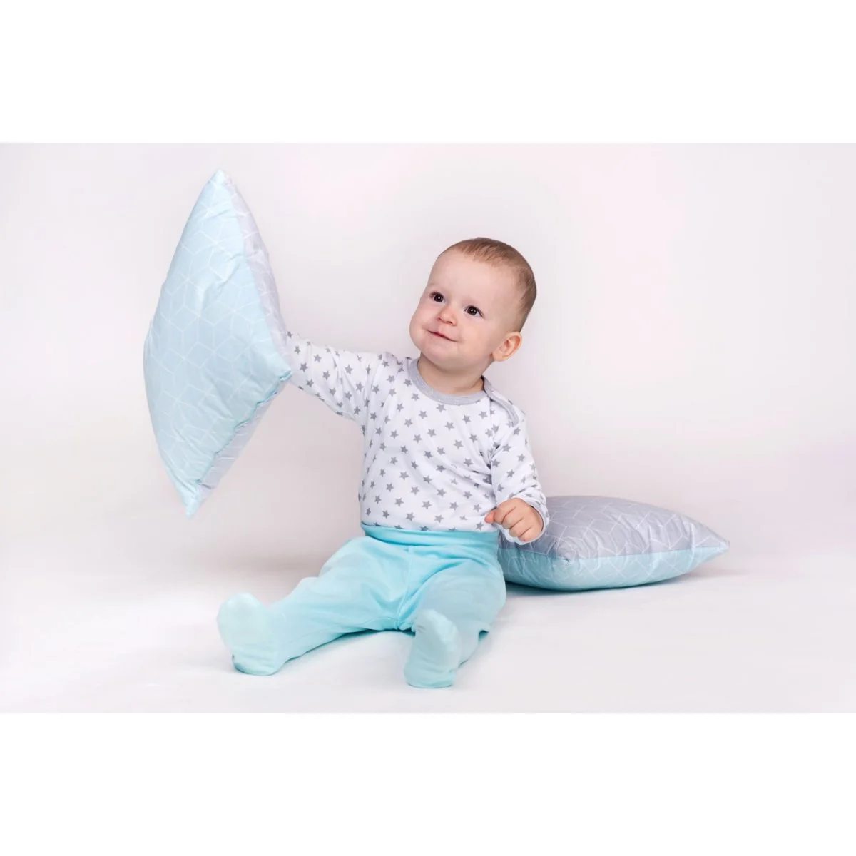Dojčenské body Classic II sivé s hviezdičkami, vel. 86 (12-18m)