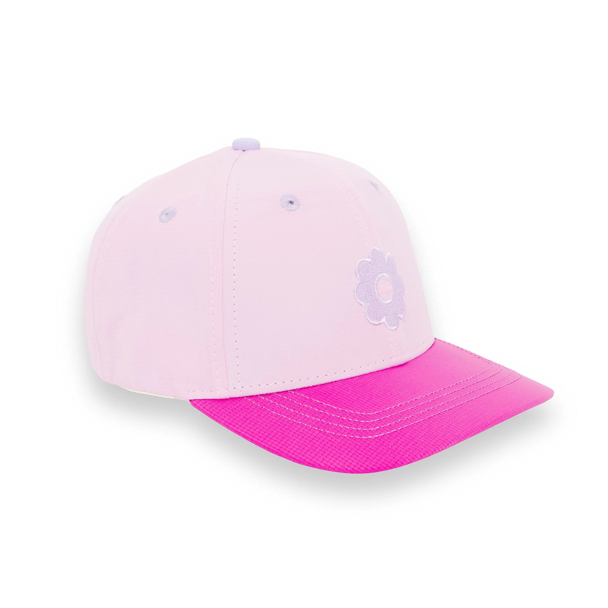 KiETLA ICONIK Baseball šiltovka s UV ochranou - Pink Flower 51 - 53 cm