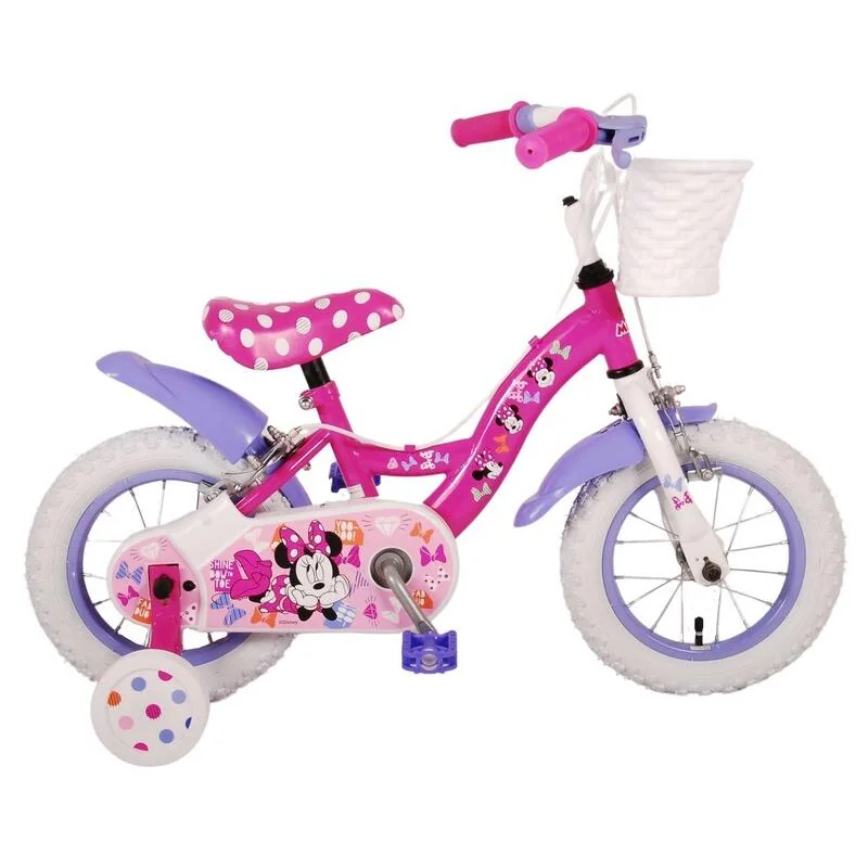VOLARE - Detský bicykel Disney Minnie Cutest Ever! - dievčenský - 12 palcov - ružový