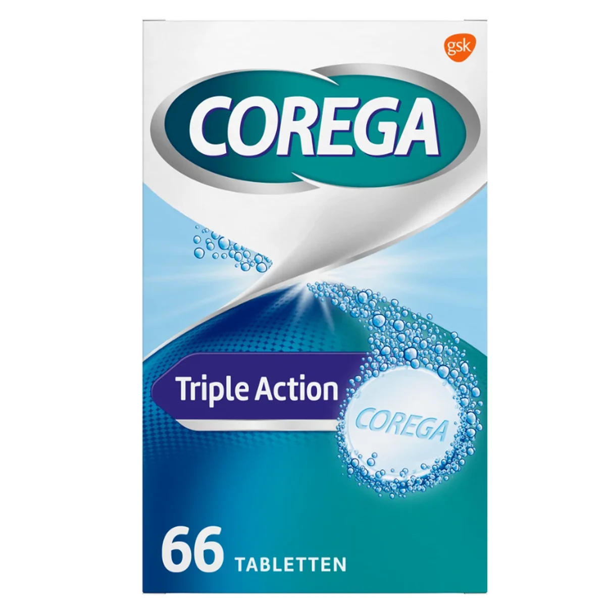 COREGA čistiace tablety 66ks Triple Whitening