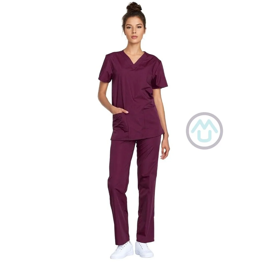 Unisex Cherokee MEDICAL SET - vínová XL