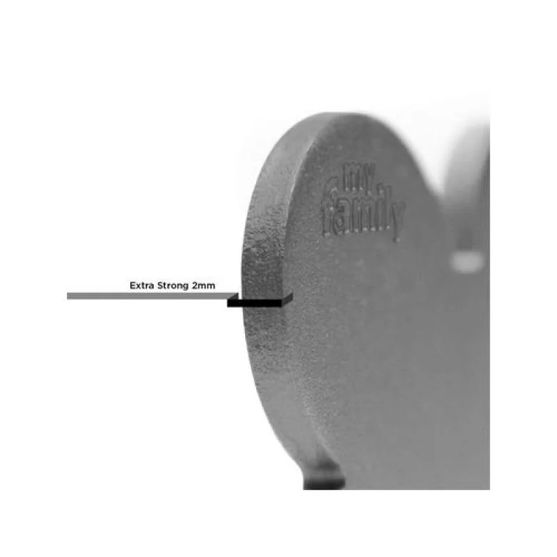 MF BIG ROUND ALUMINUM GREY 3,93x3,17 cm gravírovateľný prívesok