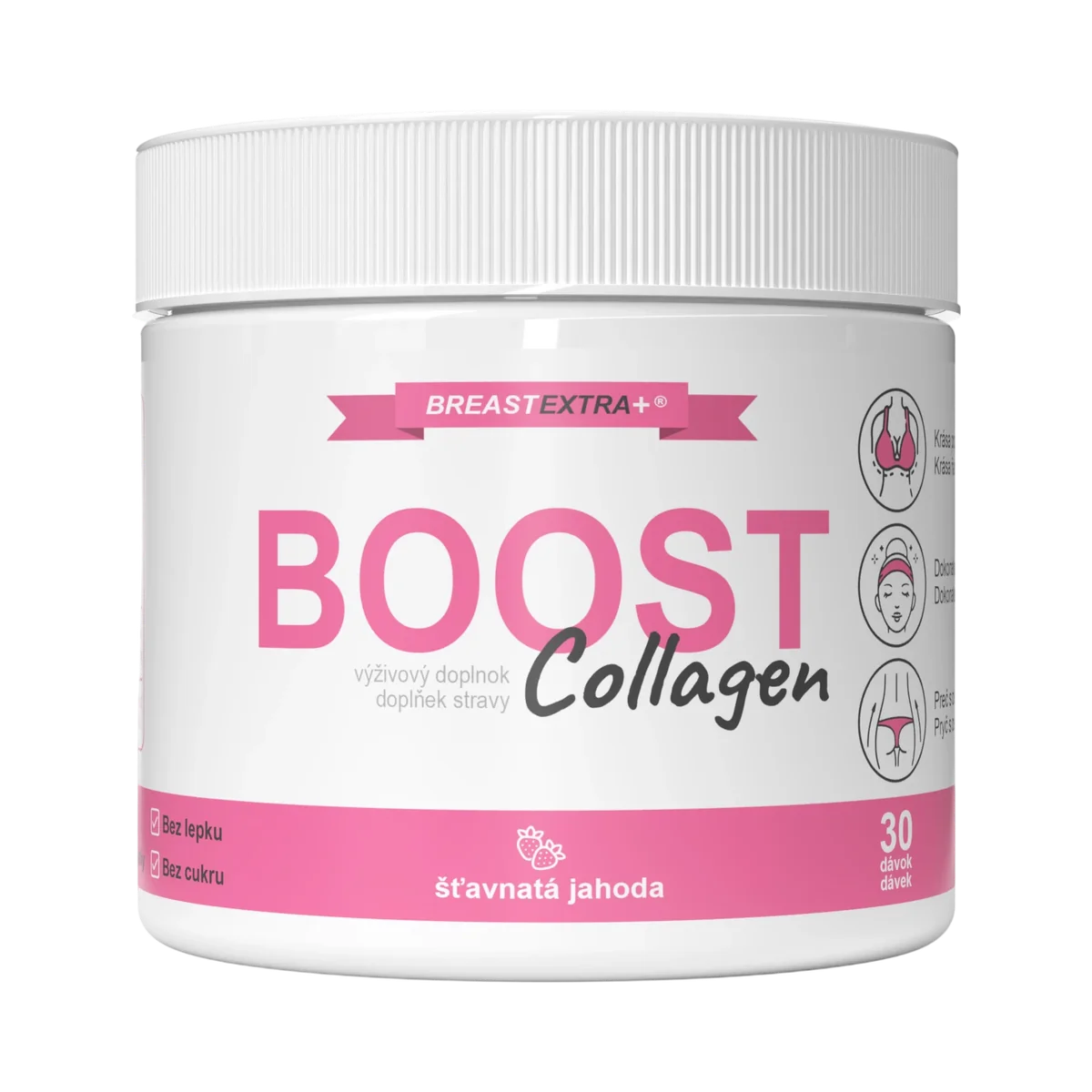 BreastExtra BOOST Collagen pre dokonalé veľké prsia a žiarivú pleť - 30 dávok