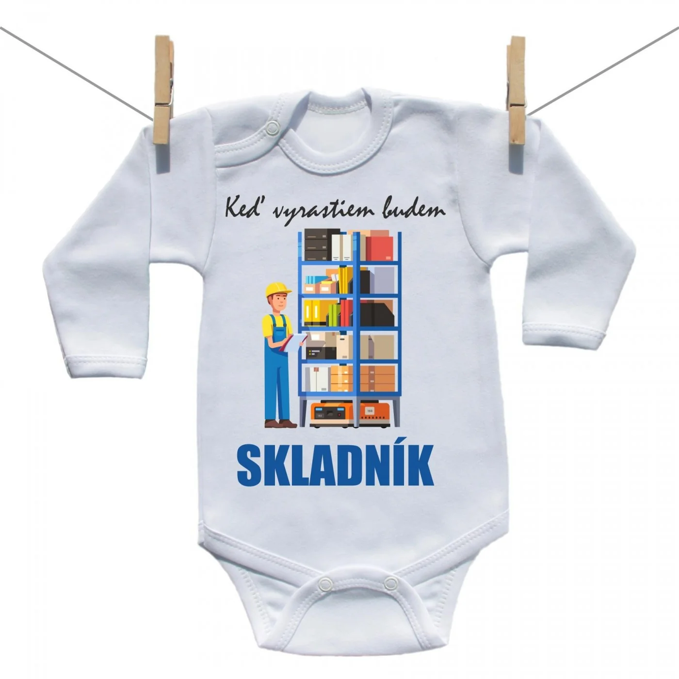 Boodyy Body s dlhým rukávom Keď vyrastiem budem skladník Veľkosť: 56