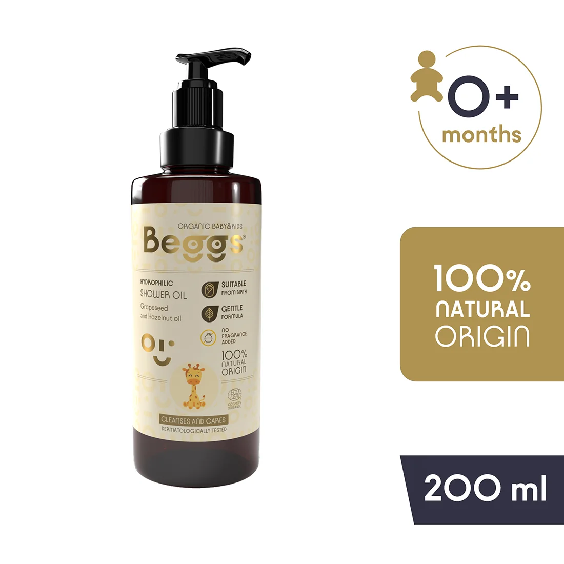 Beggs Detský umývací olej 1×200 ml, umývací olej