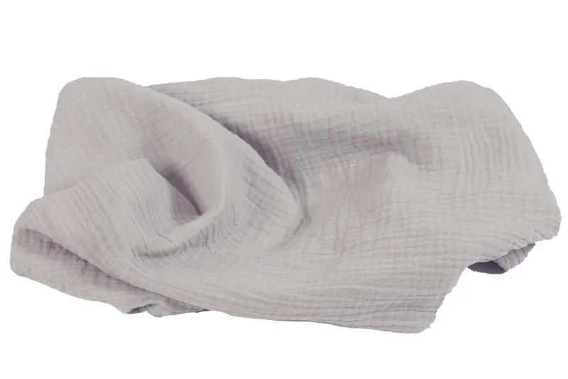 BABYMATEX Prikrývka bavlnená Muslin svetlo šedá 120x80 cm